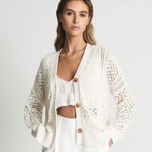 Reiss Laila cable Cardigan